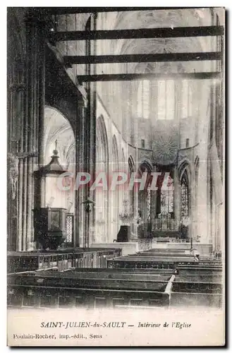 Cartes postales Saint Julien du Sault Interieur de l Eglise