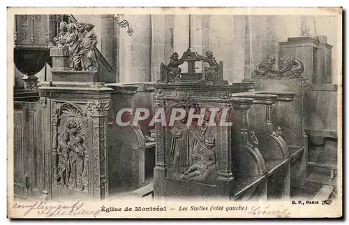 Cartes postales Eglise de Montreal Les Stalles (Cote gauche)