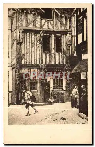 Cartes postales Joigny Vielle Maison place du Pilori (d apres une ancienne gravure)