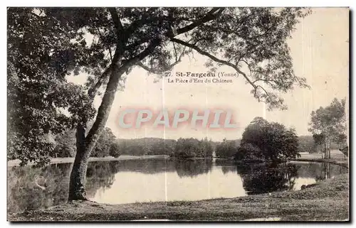 Ansichtskarte AK St Fargeau (Yonne) La Piece d Eau du Chateau