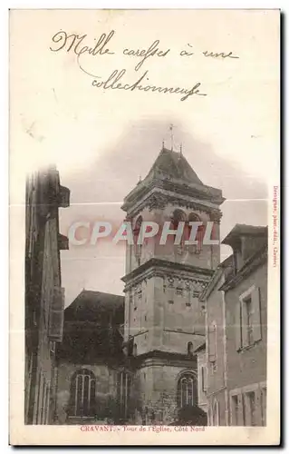 Cartes postales Cravant Tour de I eglise Cote Nord