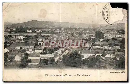 Cartes postales Villeneuve sur Yonne Vue generale