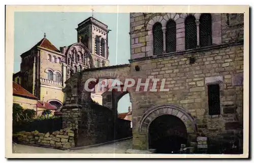 Ansichtskarte AK Vezelay La basilique et la Maison romane