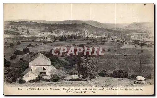 Cartes postales Vezelay La Cordelle Emplacement ou Saint Bernard Precha la