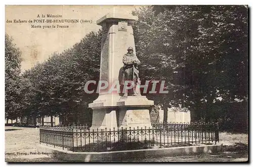 Cartes postales A La Memoire des Enfants de Pont De Beauvoisin Morts Pour la France miliaria