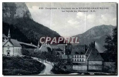 Cartes postales Dauphine Couvent de la Grande Chartreuse la facade du Couvant