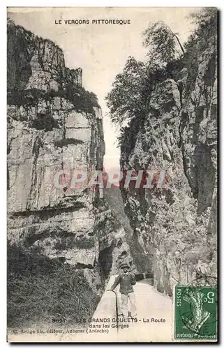 Cartes postales Le Vercors Pittoresque La route dans les gorges