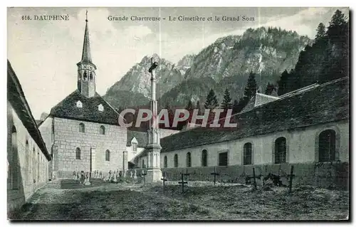 Cartes postales Dauphine Grande Chartreuse Le Cimetiere et le Grand Som