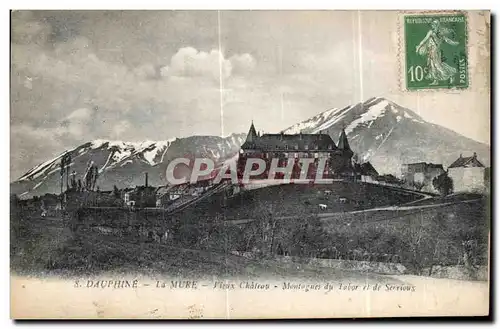 Ansichtskarte AK Dauphine La Mure Vieux Chateau Montagnes du Tabor et de Serrioux