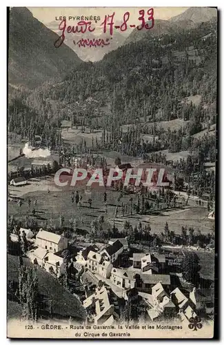 Cartes postales Gedre Route de Gavarnie la Vallee et les Montagnes du Cirque de Gavarnie