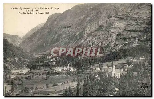 Ansichtskarte AK Hautes Pyrenees Vallee et Village de Gedre (Route de Luz a Gavarnie)