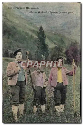 Ansichtskarte AK Guides des Pyrenees (nouveau genre) Folklore Costume