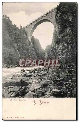 Ansichtskarte AK Saint Sauveur Le pont Napoleon