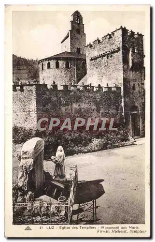 Cartes postales Luz Eglise des Templiers Monument aux Morts