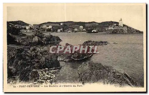 Ansichtskarte AK Port Vendres Les Rochers et I Entree du Port