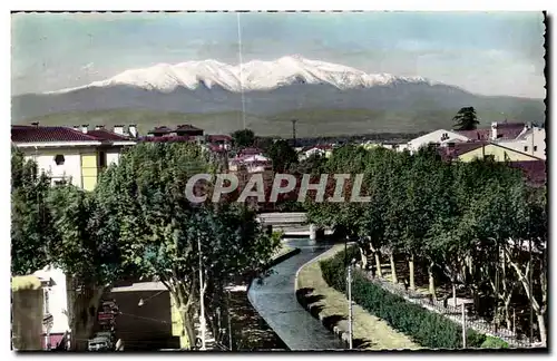 Ansichtskarte AK Perpignan Les quais de la Basse Le Canigou