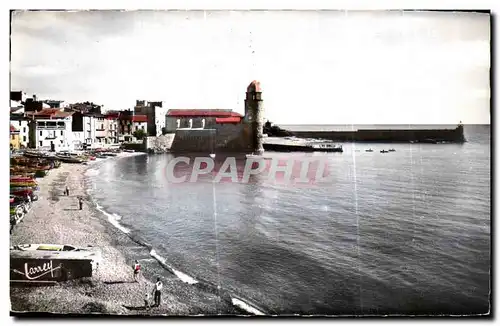 Ansichtskarte AK La Cote Vermeille Collioure Le port I eglise St Vincent la jetee