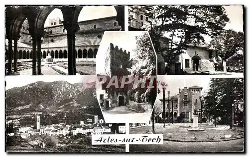 Cartes postales Arles Sur Tech Le Cloitre Cour de I ancienne Abbaye Tour de I ancienne Abbaye Vue generale L Hot
