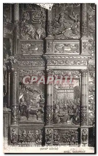 Cartes postales Arles s Tech Retable en (XVII siecle)