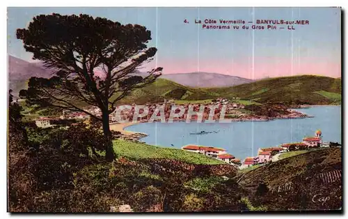 Cartes postales La Cote Vermeille Banyuls sur Mer Panorama vu du Gros