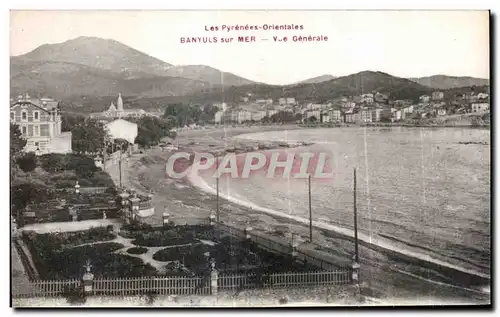Cartes postales Les Pyrenees Orientales Banyuls sur Mer Vue Generale