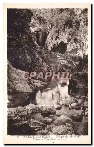 Ansichtskarte AK Amelie Les Bains Gorges du Mondoni Cascade d Annibal