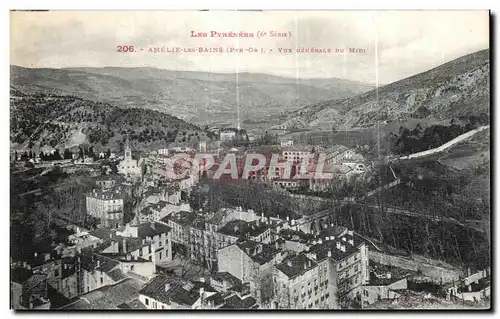 Cartes postales Amelie Les Bains Vue Generale Du Midi