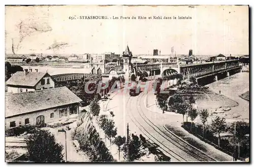 Cartes postales Strasbourg Les Ponts du Rhin et Kehl dans le lointain