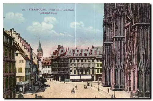 Cartes postales Strasbourg Place de la Cathedrale Cathedral Place