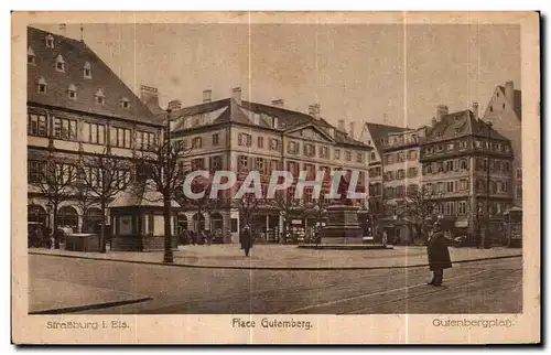 Ansichtskarte AK Strasburg Place Gutemberg