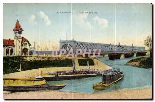 Cartes postales Strasburg Pont sur le Rhin