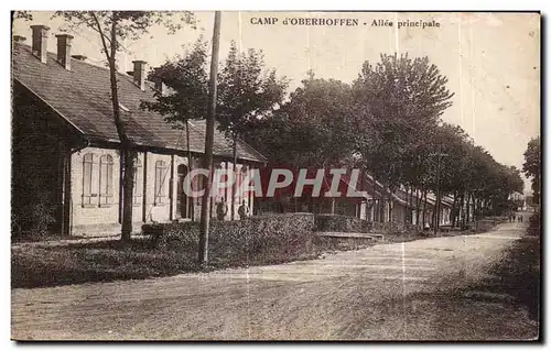 Cartes postales Camp d Oberhoffen Allee principale Militari