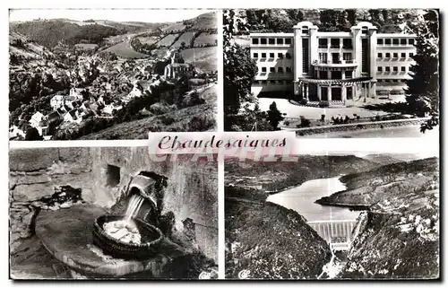 Cartes postales Chaudesaigues Station Thermal Vue Generale Les Thermes du Par Source du Par Barrage de Sarrans