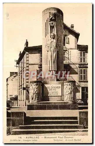 Ansichtskarte AK Aurillac Monument Paul Doumer