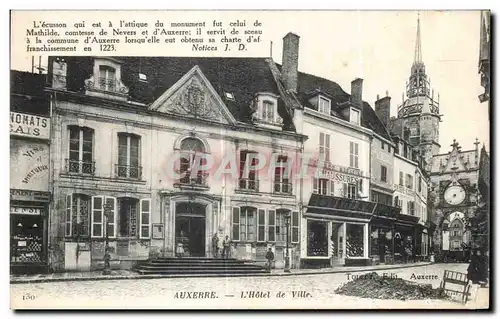 Cartes postales Auxerre L Hotel de Ville Lecusson qui fut celui de Mathilde comtesse de Nevers et d Auxerre