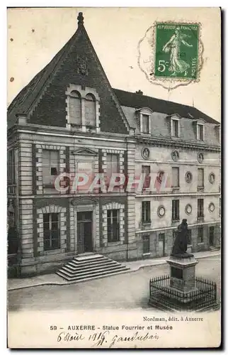 Cartes postales Auxerre Statue Fourrier et Musee