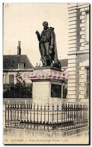 Ansichtskarte AK Auxerre Statue de Jean Joseph Fourier