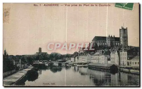 Cartes postales Auxerre Vue prise du Pont de la Cournelle