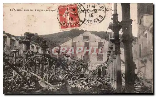 Cartes postales La Guerre dans les Vosges Interieur de l usine des Faulx