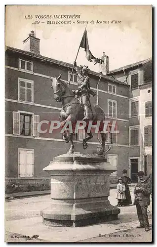 Cartes postales Les Vosges Illustrees Mirecourt Statue de Jeanne d Are