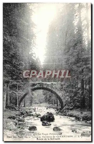 Cartes postales Les Vosges Pittoresques Pont des Fees sur la Valogne Environs de Gerardmer Route de la Schlucht