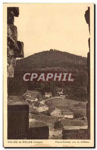 Cartes postales Vallee de Celles Pierre Percee vue du Chateau