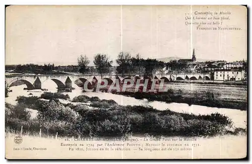 Cartes postales Charmes sur Moselle Le Grand Pont sur la Moselle