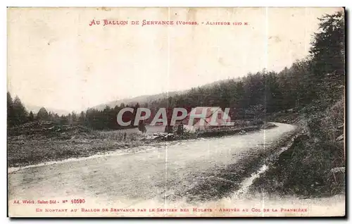 Cartes postales Au Ballon de Servance Sentier des mulets Arrivee au col de la Pransiere