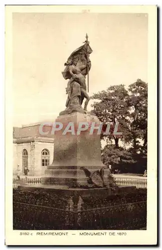 Cartes postales Remiremont Monument De 1870 Militaria