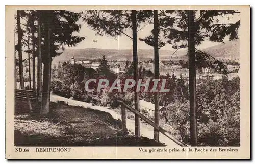 Cartes postales Remiremont Vue generale prise de la Roche des Bruyeres