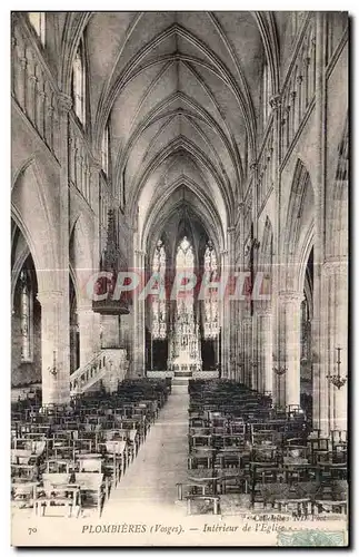 Cartes postales Plombieres (Vosges) Interieur de I Eglise