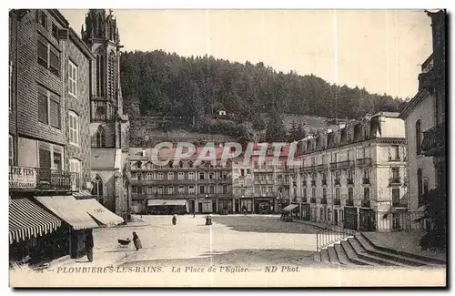 Cartes postales Plombieres Les Bains La Place de I Eglise