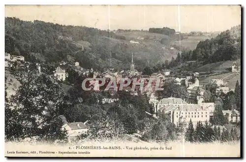 Cartes postales Plombieres les Bains Vue generale prise du Sud