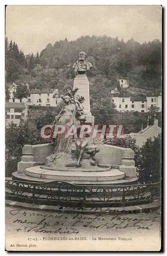 Cartes postales Plombieres Les Bains Le Monument Francais